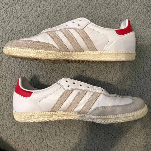 NEW ADIDAS x KITH OG Samba Classic Program Sneakers White/Red Leather, Men’s 9.5 - Picture 1 of 1